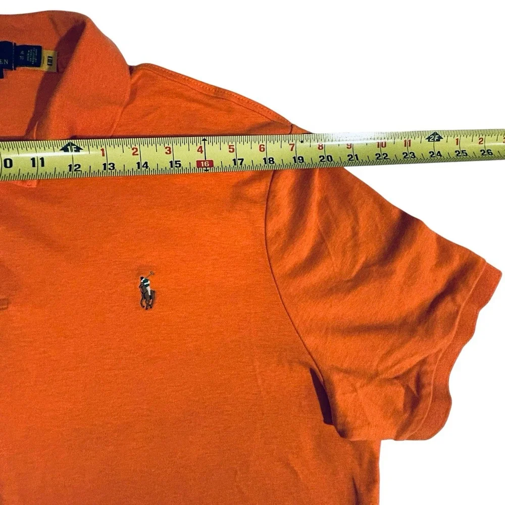 Polo Ralph Lauren Mens XL Orange Classic Fit Cotton Pony Logo Polo Shirt